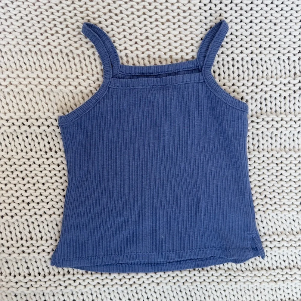 Old Navy Blue Ribbed Knit Cami Girl's Top Small (6-7)